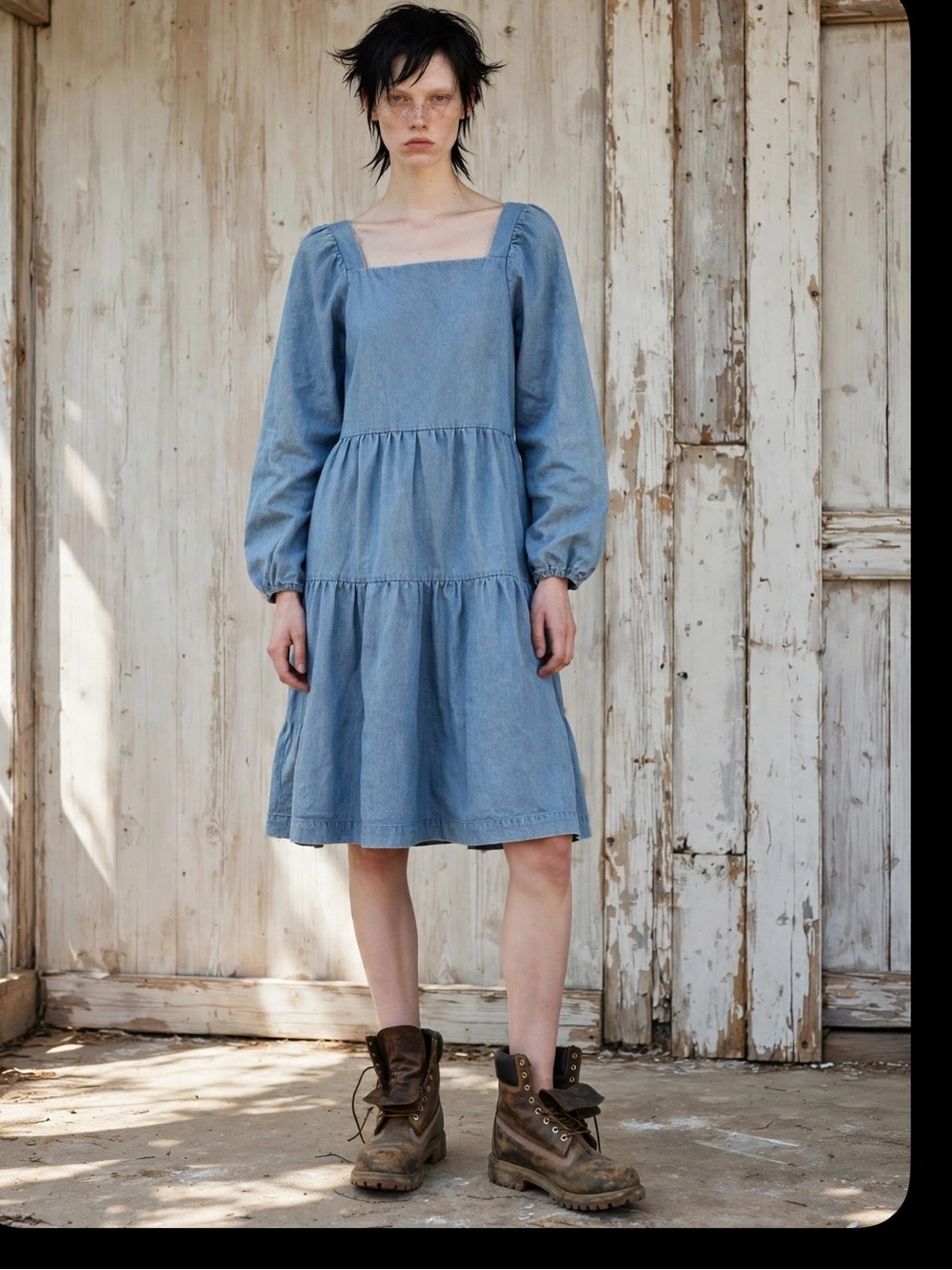 Soaked in luxury cotton tiered dress